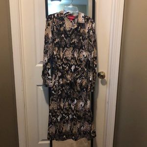 JLo snake skin print Midi dress Sz M